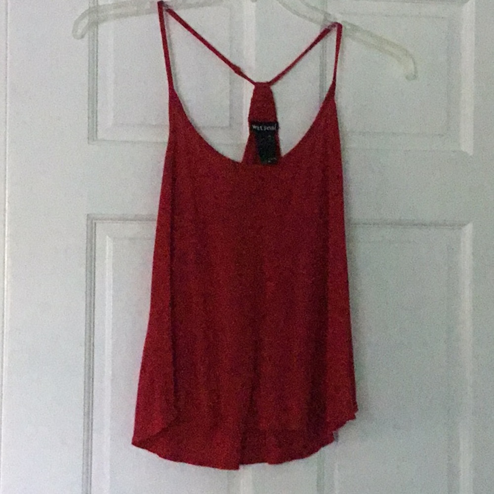 Red Flowy Tank